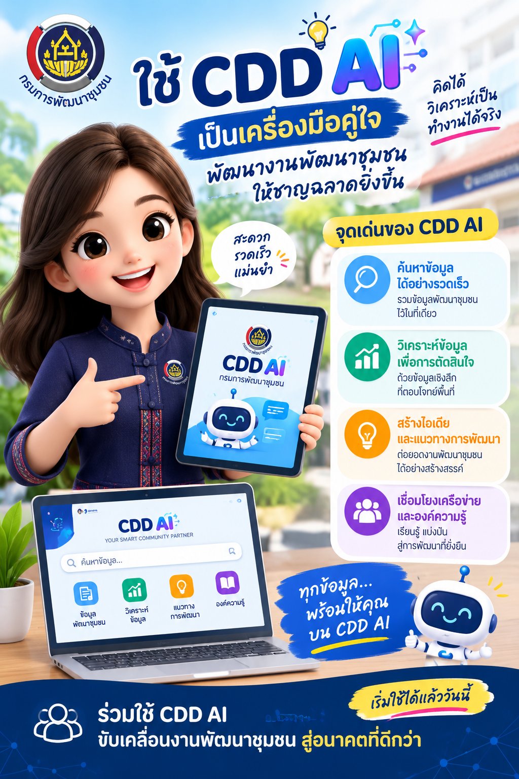CDD AI : แพลตฟอร์มผู้ช่วยพัฒนากรอัจฉริยะ